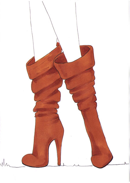 How to draw boots step 8 &ndash; accessories, boots, heels, shoes &ndash; How to draw boots