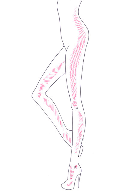 How to draw netting step 2 &ndash; draw clothes, draw clothing, fishnet, mesh, netting, stockings &ndash; How to draw a fishnet