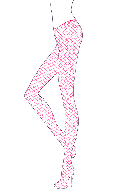 How to draw netting step 4 &ndash; draw clothes, draw clothing, fishnet, mesh, netting, stockings &ndash; How to draw a fishnet