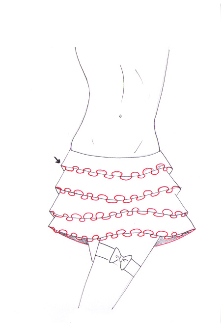How to draw ruffles 06 1 – draw clothes, folds, ruffle, skirt – How to draw a ruffle skirt