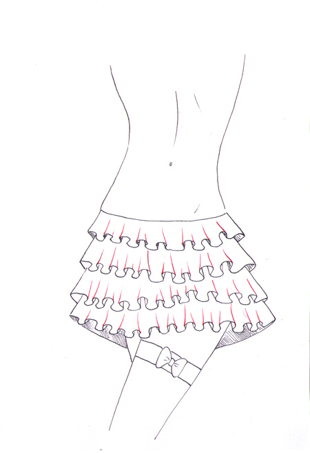 How to draw ruffles on a dress best sale