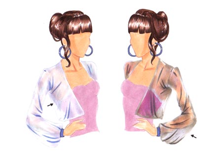 How to draw sheer fabric and chiffon step 5 – chiffon, draw shiffon, fabric, sheer fabric, transparent fabrics – How to draw chiffon