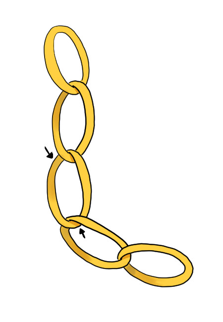 How to draw chains step 07 &ndash; accessories, chain &ndash; How to draw chains