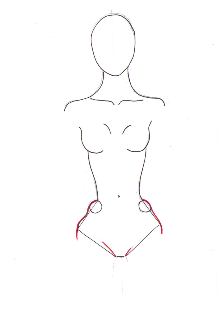 Step10 &ndash; figure, torso &ndash; How to draw female torso