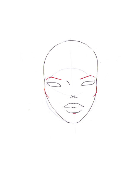 Step 10 &ndash; face, fashion faces, how to draw faces &ndash; How to draw faces