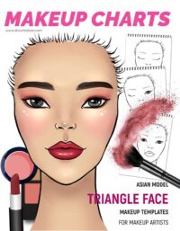 face chart asian model triangle &ndash; Triangle Face Shape Makeup Chart - Asian Model