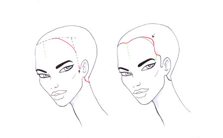 how to draw hair 3 4 idrawfashion 1 – hair, hair line, hairstyle – How to draw the hairline