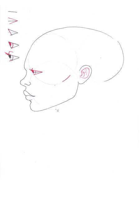how to draw profile face step 11 &ndash; face, hairstyle, profile, sideways face &ndash; How to draw a profile