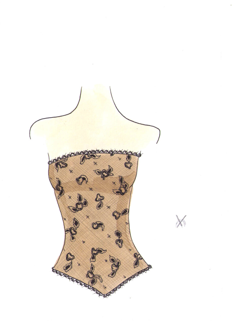 st10 &ndash; chiffon, corset, fabric, lace, transparent fabrics &ndash; How to draw lace