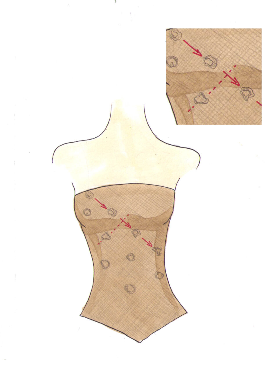 st4 &ndash; chiffon, corset, fabric, lace, transparent fabrics &ndash; How to draw lace