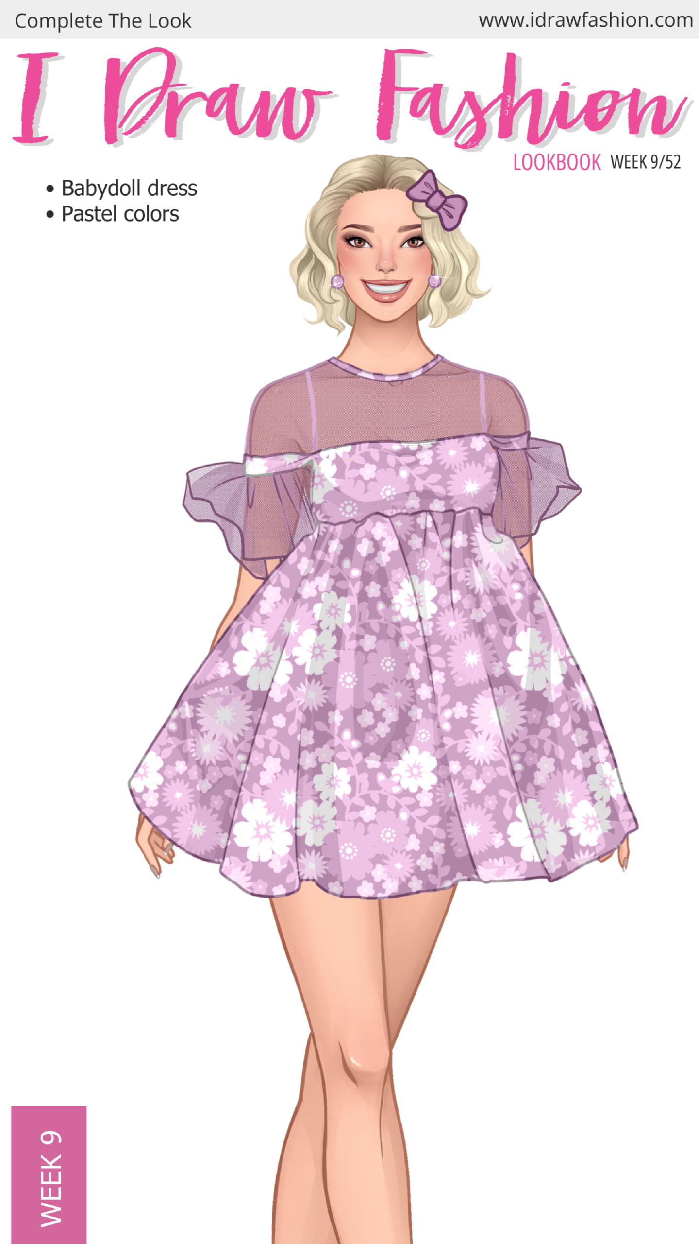lookbook 9 1 &ndash; babydoll, challenge, contest, cute, fashion illustration, lookbook &ndash; Week 9 /52 -Babydoll