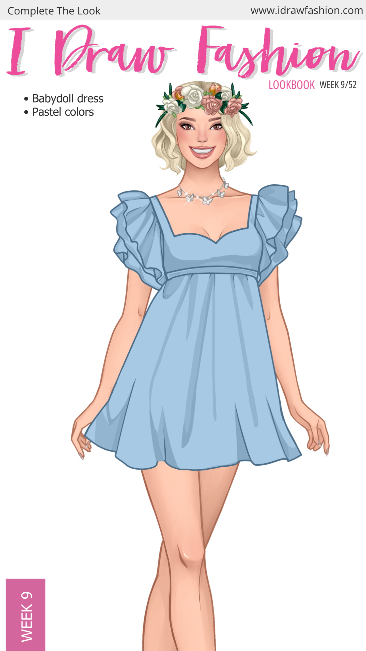 lookbook 9 2 &ndash; babydoll, challenge, contest, cute, fashion illustration, lookbook &ndash; Week 9 /52 -Babydoll