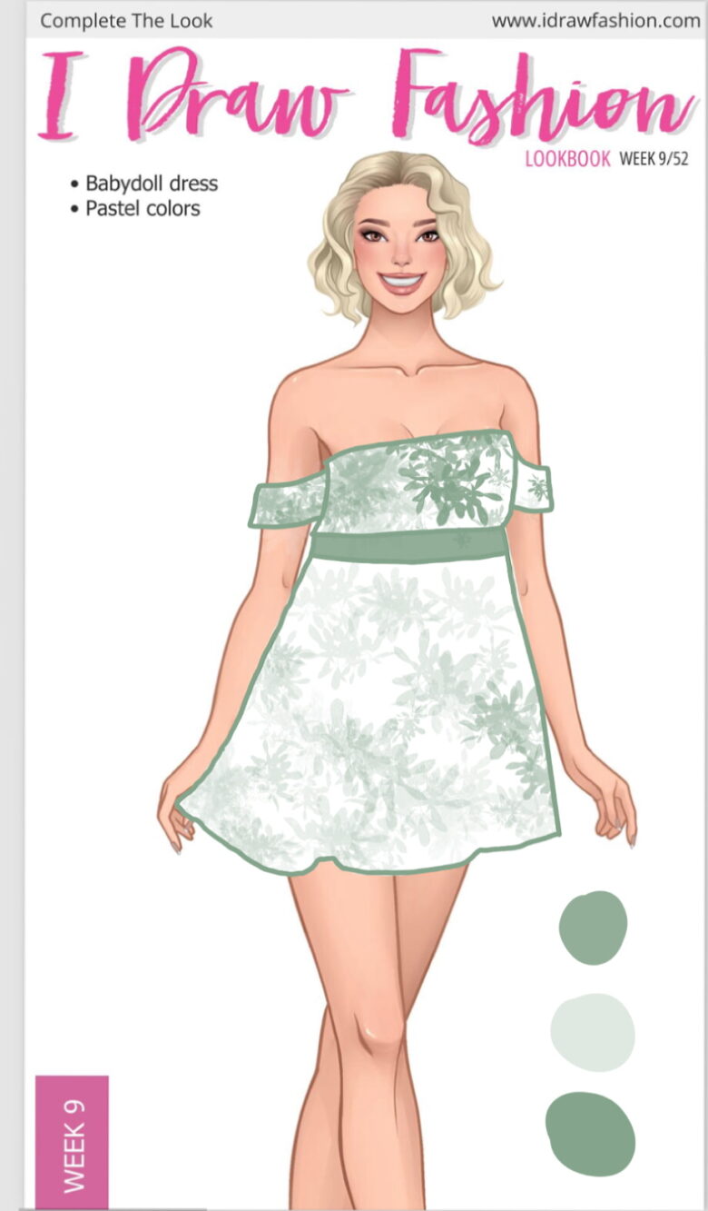 anna burns &ndash; babydoll, challenge, contest, cute, fashion illustration, lookbook &ndash; Week 9 /52 -Babydoll