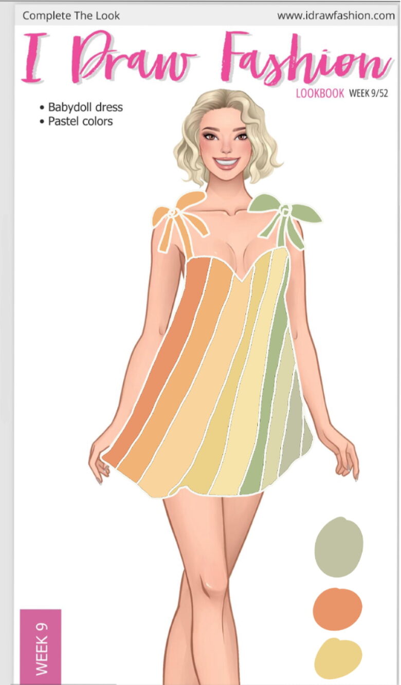 anna burns 1 &ndash; babydoll, challenge, contest, cute, fashion illustration, lookbook &ndash; Week 9 /52 -Babydoll