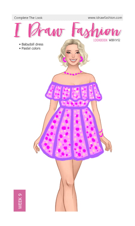 maddie 1 &ndash; babydoll, challenge, contest, cute, fashion illustration, lookbook &ndash; Week 9 /52 -Babydoll