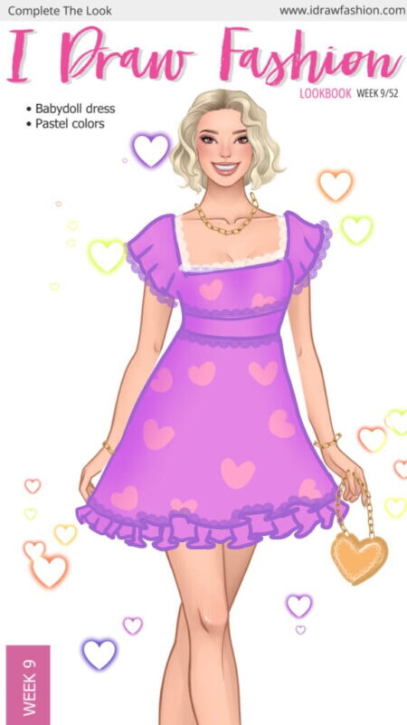 magaly 1 &ndash; babydoll, challenge, contest, cute, fashion illustration, lookbook &ndash; Week 9 /52 -Babydoll