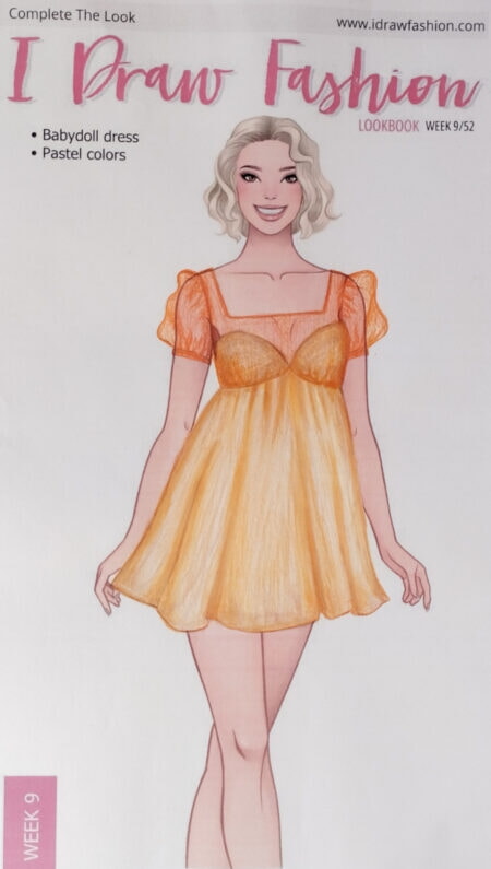 nouhaila 1 &ndash; babydoll, challenge, contest, cute, fashion illustration, lookbook &ndash; Week 9 /52 -Babydoll