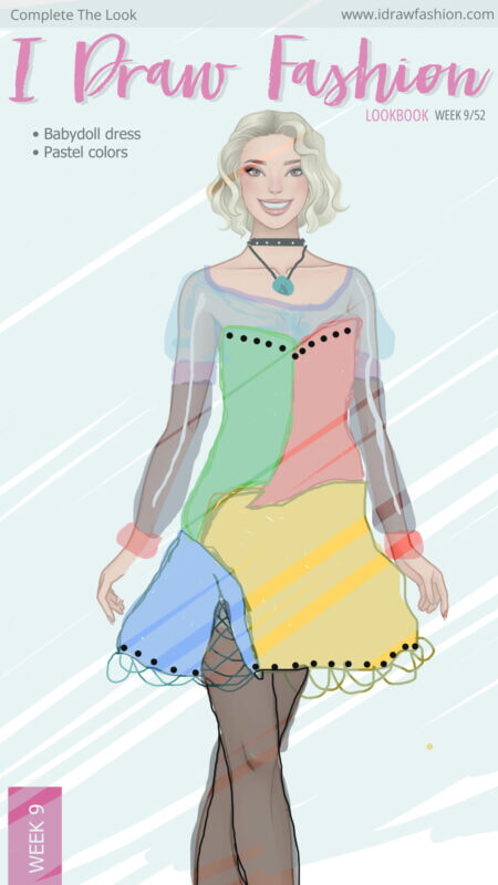 siobhan &ndash; babydoll, challenge, contest, cute, fashion illustration, lookbook &ndash; Week 9 /52 -Babydoll
