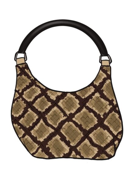 fine tune the snake skin print illustration by refining the darkest areas