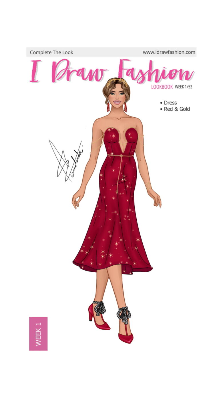 Ermelinda – Week 1/52 - Red and Gold