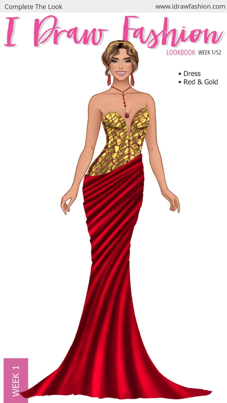 Gina – Week 1/52 - Red and Gold
