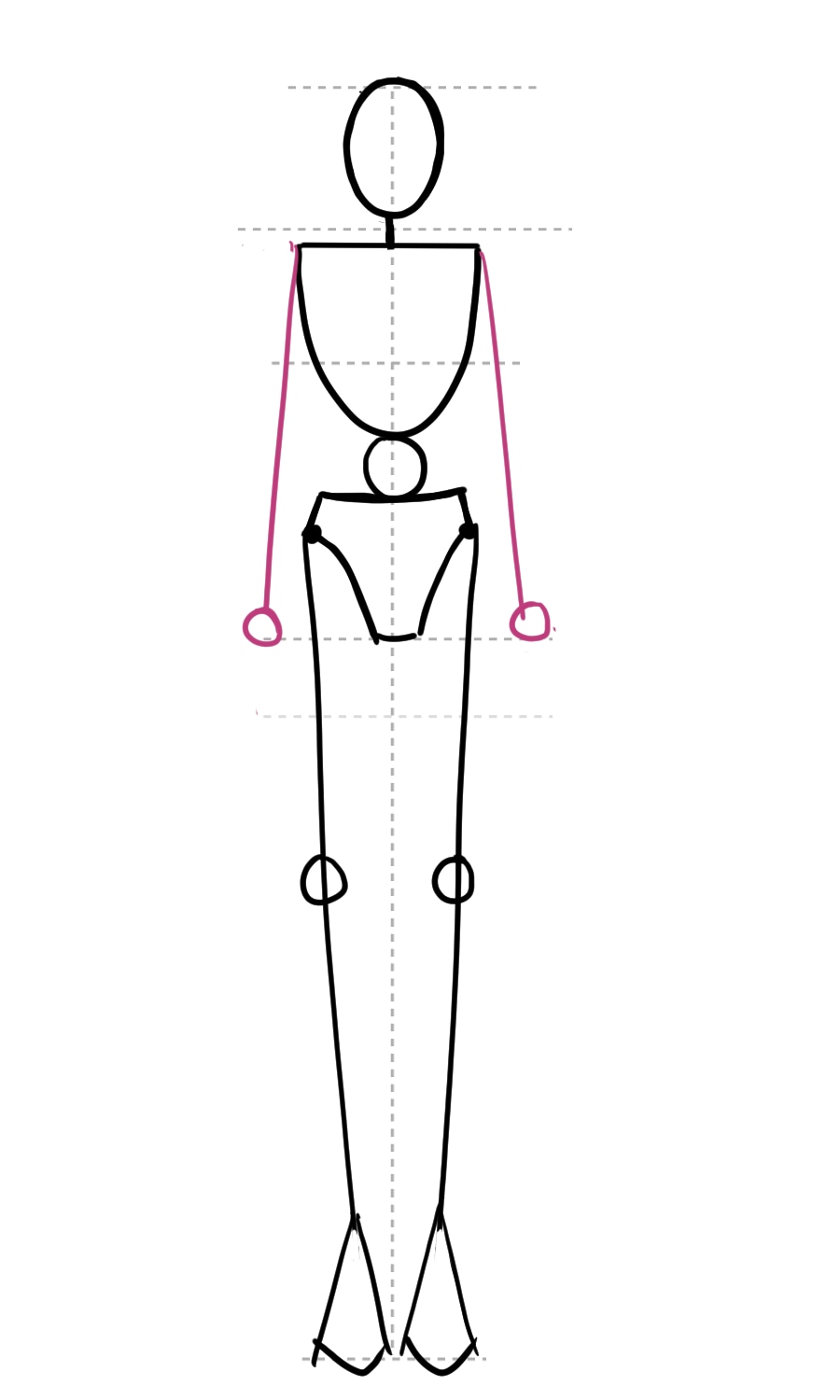 How To Draw the Fashion Figure step 11 &ndash; croqui, fashion figure, proportions &ndash; How to Draw a Fashion Figure for Beginners