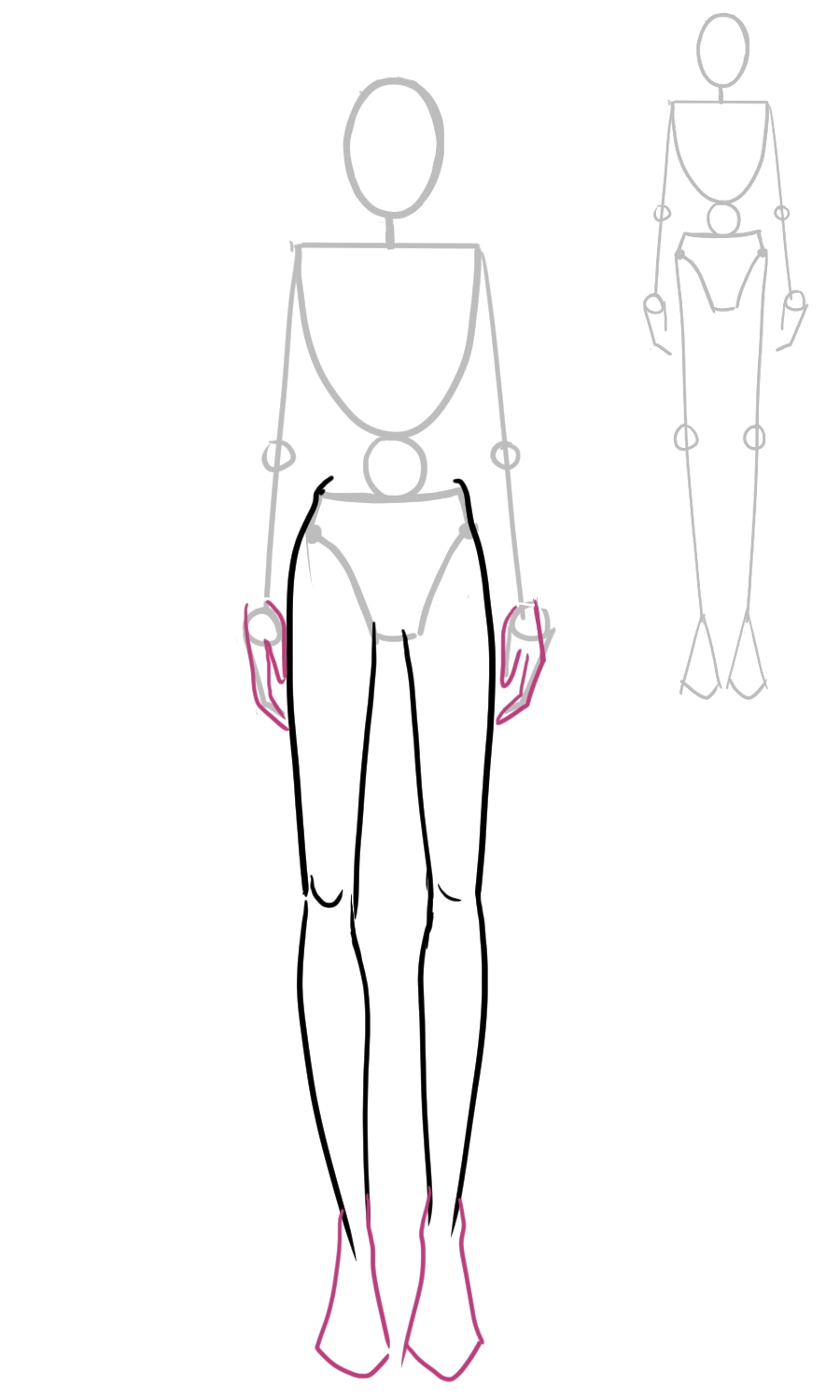How To Draw the Fashion Figure step 14 &ndash; croqui, fashion figure, proportions &ndash; How to Draw a Fashion Figure for Beginners