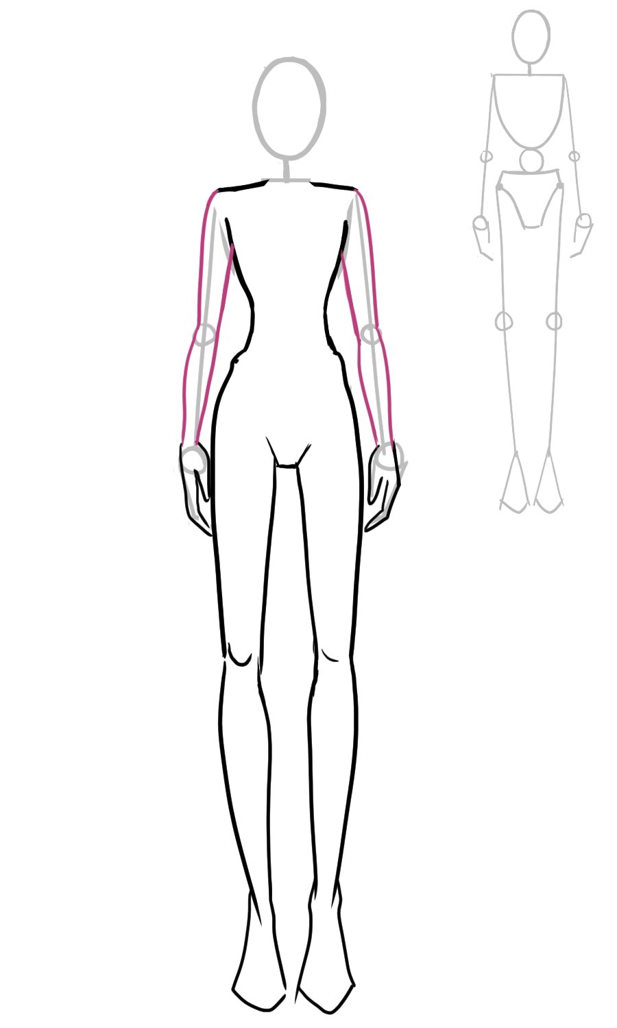 How To Draw the Fashion Figure step 16 &ndash; croqui, fashion figure, proportions &ndash; How to Draw a Fashion Figure for Beginners