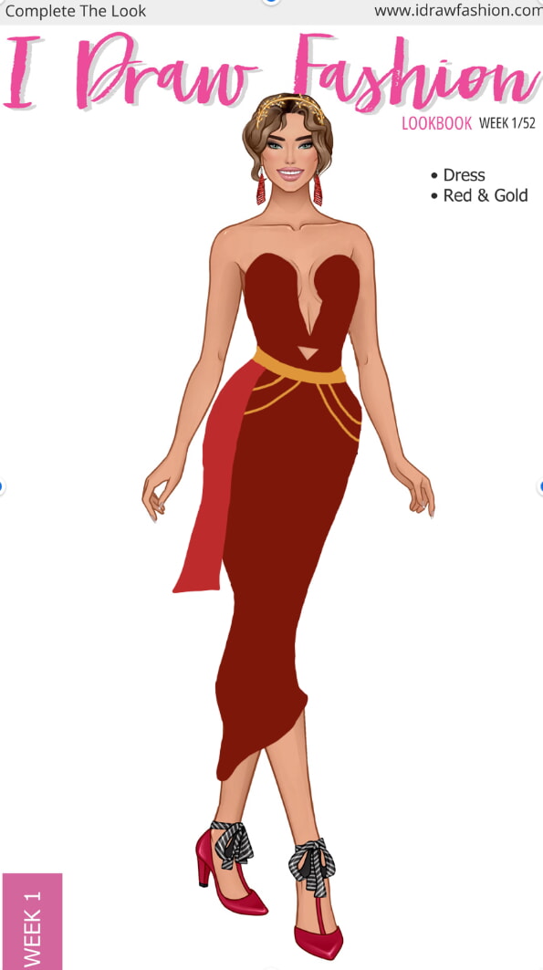 Isabella – Week 1/52 - Red and Gold
