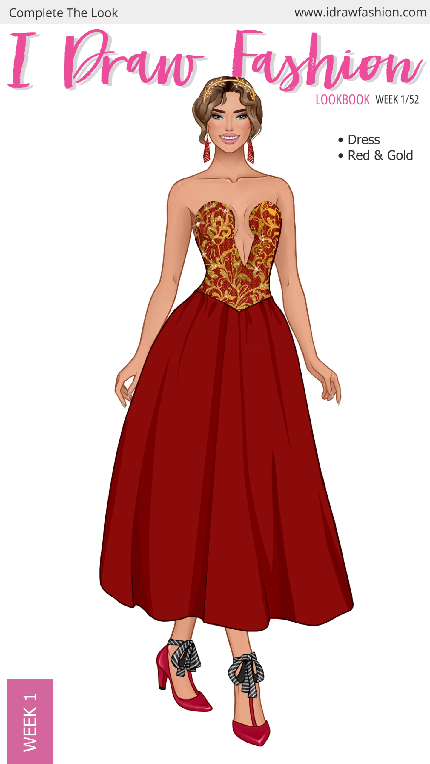 Lookbookl12 – Week 1/52 - Red and Gold