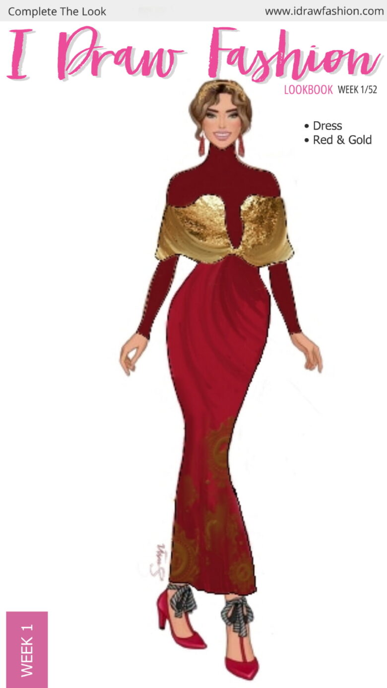 Sahreen – Week 1/52 - Red and Gold