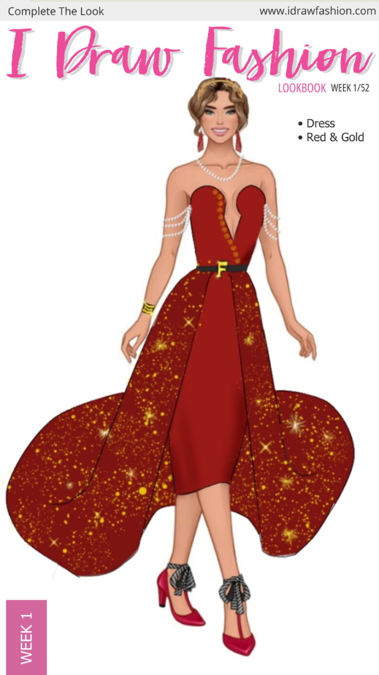 justine 1 – Week 1/52 - Red and Gold