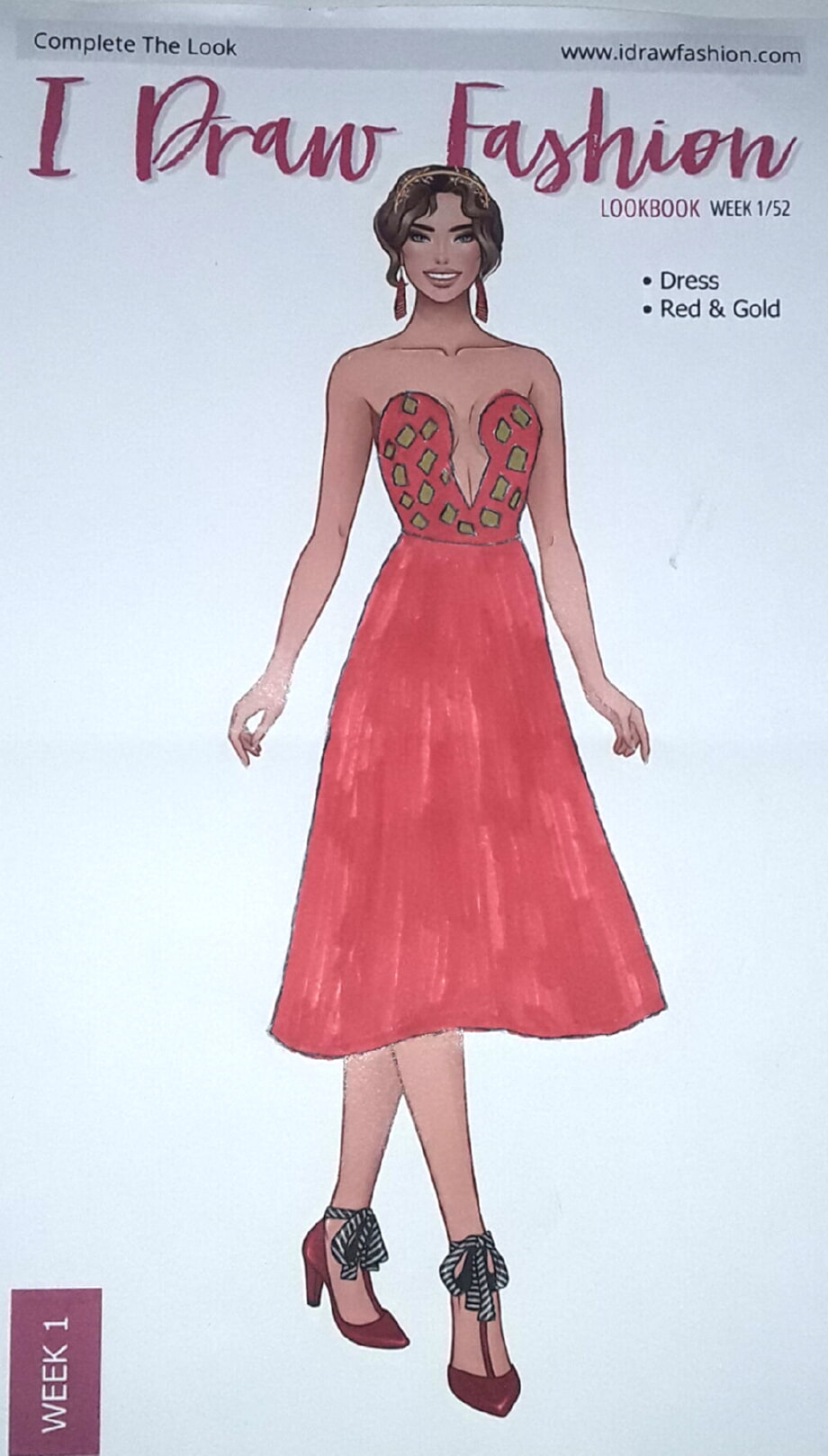 maddie 2 1 – Week 1/52 - Red and Gold